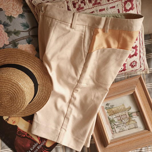 Original sorbet color boyfriend style well-made ladies stretchable casual shorts