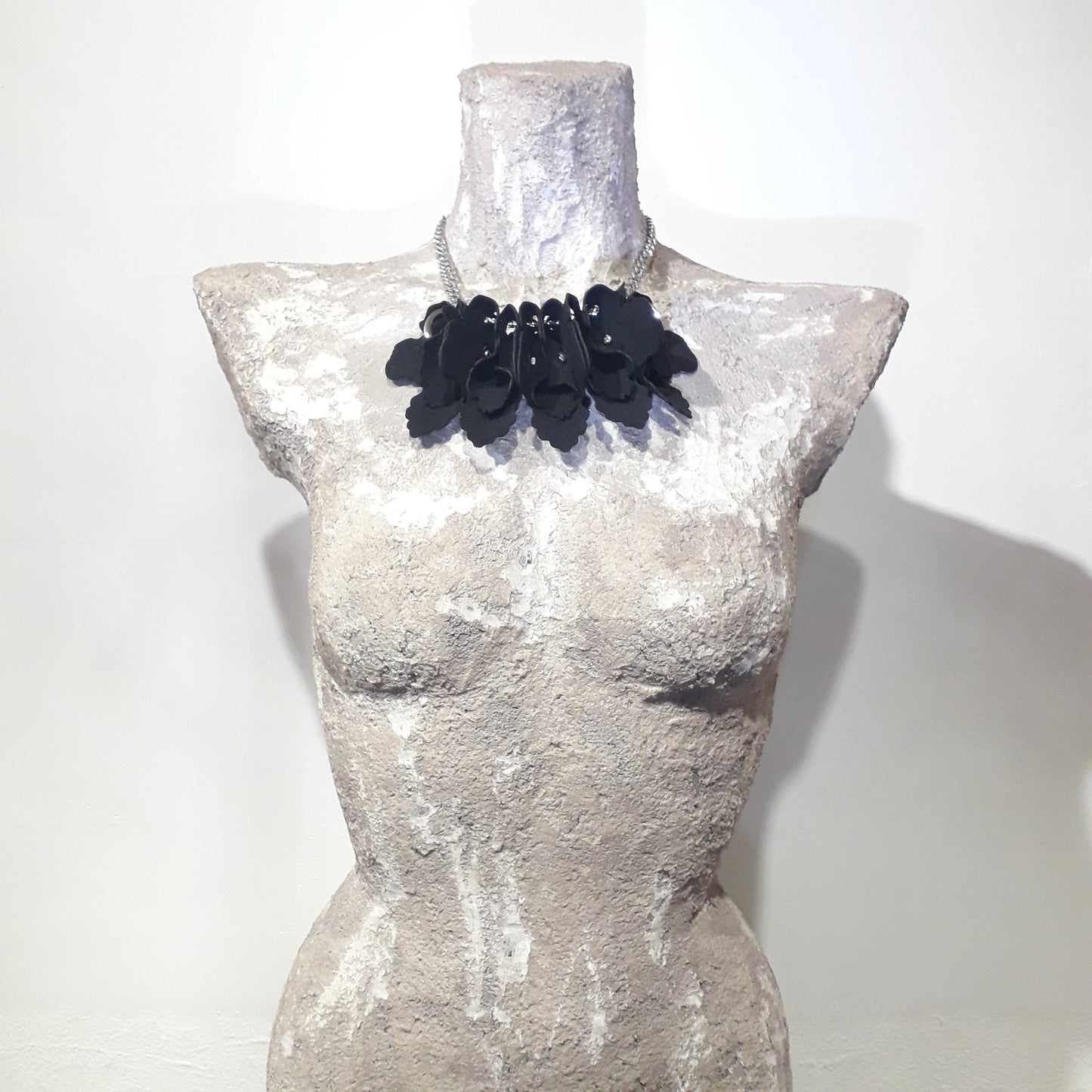 Original handmade flower petal micro fiber suede necklace