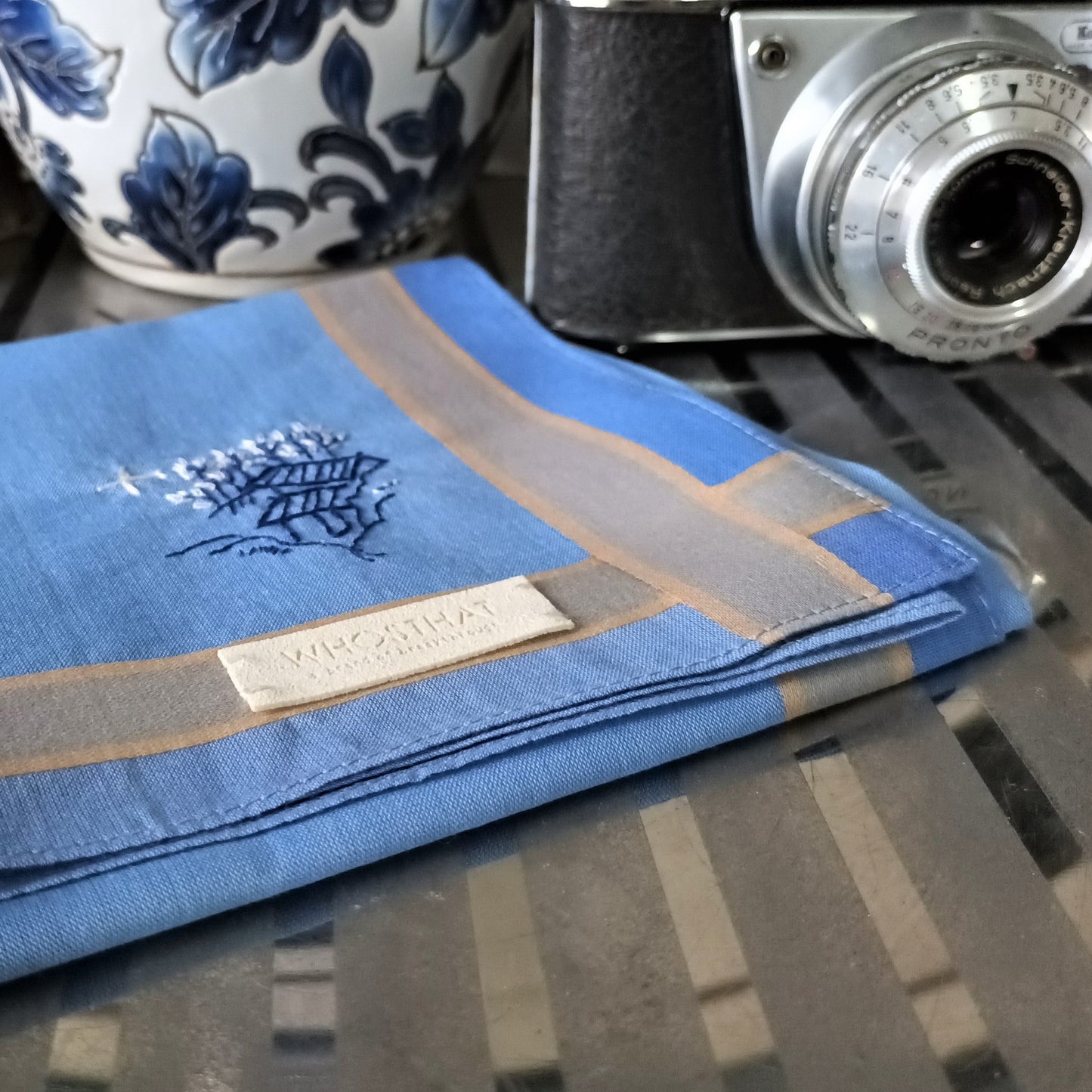 Hand embroidery pure cotton handkerchief /pocket square  - AERO TRIP