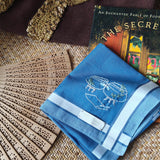 High-end hand embroidery pure cotton handkerchief /pocket square - KISS (Free Hand Stitch Lettering) (Copy)