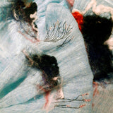 四季適用  手工剌繡羊毛氈绒雙色全痳圍巾