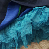 日本面料 精工棉彈力皺褶裙腳直身全裡洋裝半裙