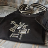 百搭手縫玻璃管/黑管圖案簡約直身棉彈高端 smart casual TEE