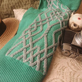 可水洗防起球羊毛雙色扭花圖案個性時尚剪裁企領春夏背心