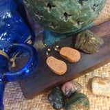 *擴香糸列* 桃木木刻娃娃鞋925純銀鍍白金耳環 自選香味 連禮盒