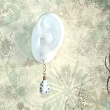 *小人國糸列* 仿中式青花小花瓶耳環 925純銀耳針耳環 連禮盒