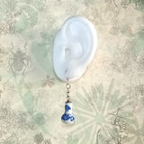 *小人國糸列* 仿中式青花小花瓶耳環 925純銀耳針耳環 連禮盒