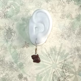 *擴香糸列* 紅檀木小兔木刻925純銀耳環 自選香味 連禮盒