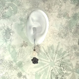 *擴香糸列* 黑檀木梅花木刻925純銀鍍白金耳環 自選香味 連禮盒