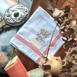 High-end hand embroidery pure cotton handkerchief pocket square (Free Hand Stitch Lettering)