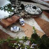 *Miniature Series* Chinese Blue & White Mini Vase 925 Silver Earrings