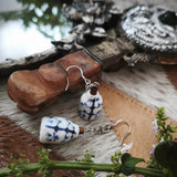 *Miniature Series* Chinese Blue & White Mini Vase 925 Silver Earrings