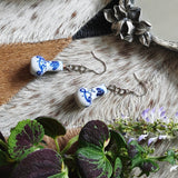 *Miniature Series* Chinese Blue & White Mini Vase 925 Silver Earrings