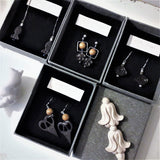 *擴香糸列* 黑檀木梅花木刻925純銀鍍白金耳環 自選香味 連禮盒