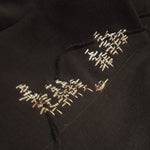 Well made hand embroidery pine forest half lined boxy wool jacket