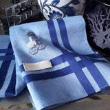 Hand embroidery pure cotton handkerchief pocket square TEA BREAK / NITE SUPPER
