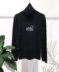 Super soft silk cashmere ladies Jumper forest and planet hand embroidered pattern