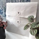 Hand embroidery handkerchief package raw white hand made paper envelope