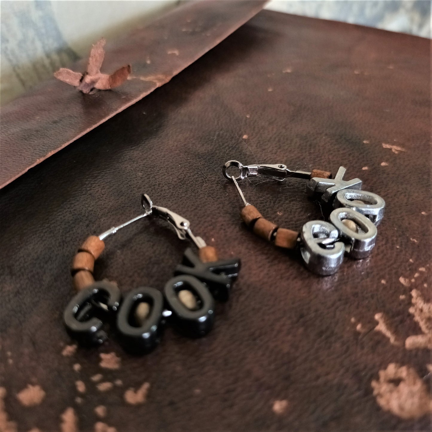 Playful Pick and Pair Chinese rice dumplings or COOK stainless steel ear pins